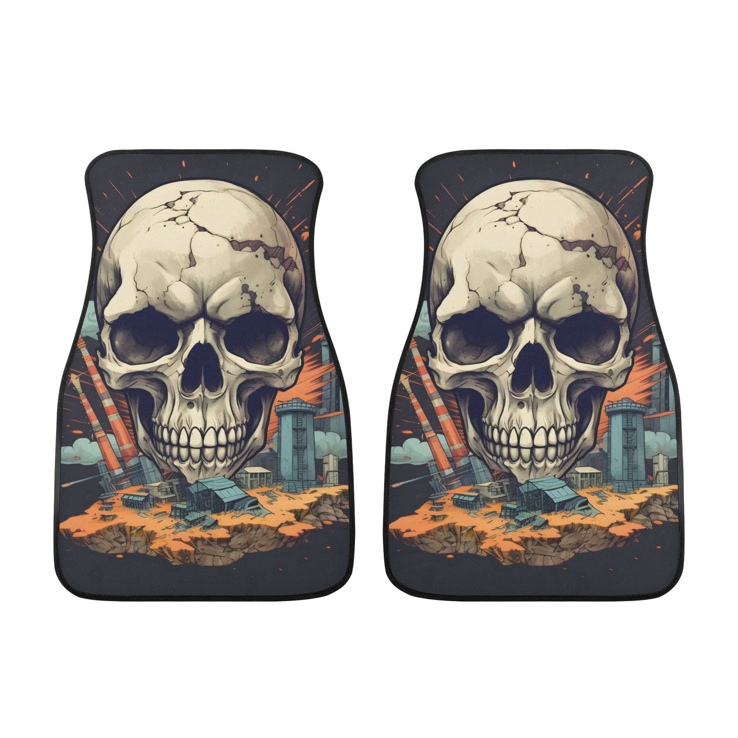 Halloween car seat cushion cover, skull in fire car seat tool, goth cover cushion accessories for Cars, gothic skull car seat cover car mat