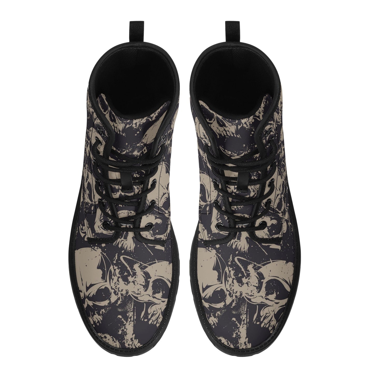Evil men women boots, death skull boots for men women, halloween shoes, flaming skull boots for men women goth unisex shoes motorcycle boots