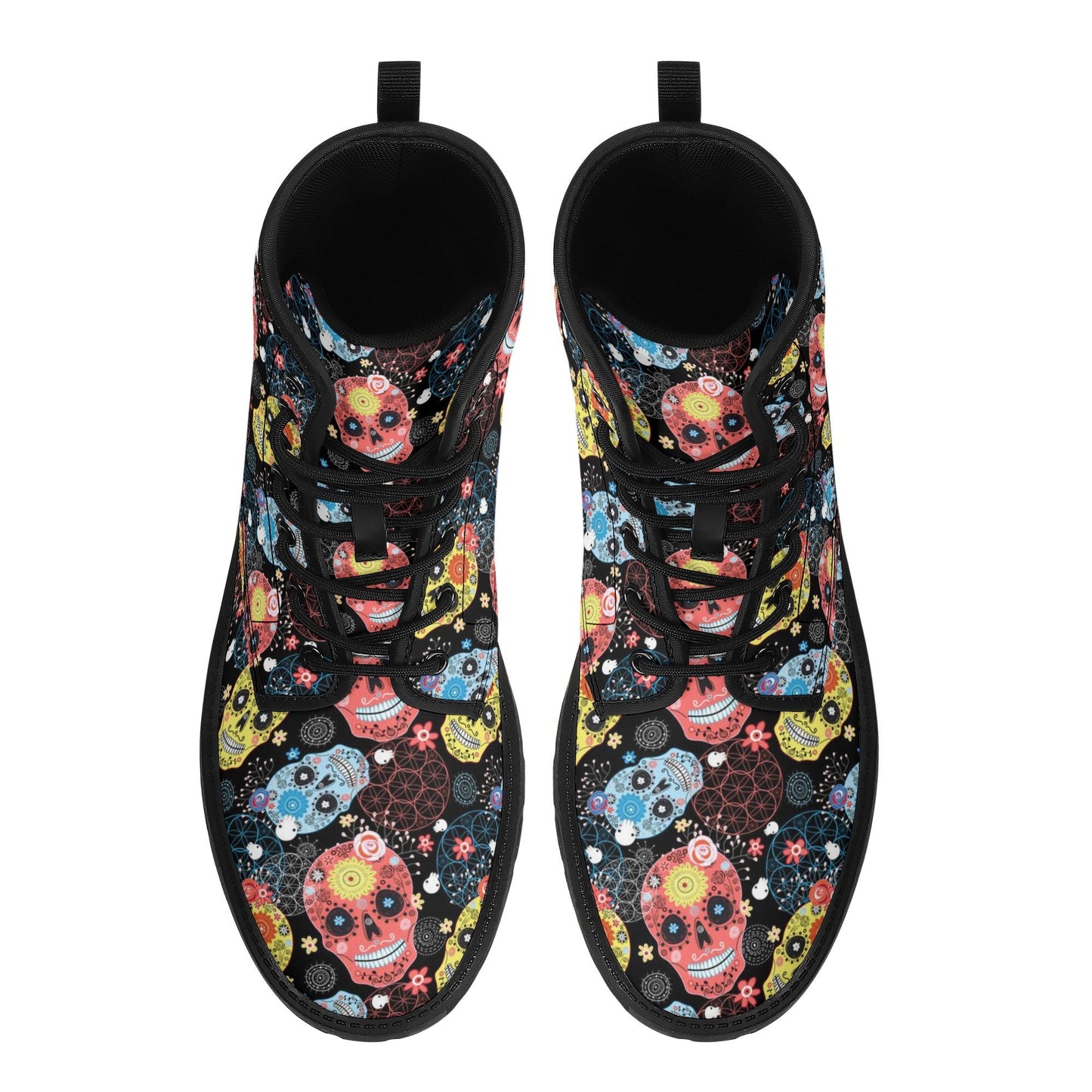 Mexico boots, floral skull unisex boots, cinco de mayo skull men women boots, floral sugar skull men women shoes, floral sugar skull boots