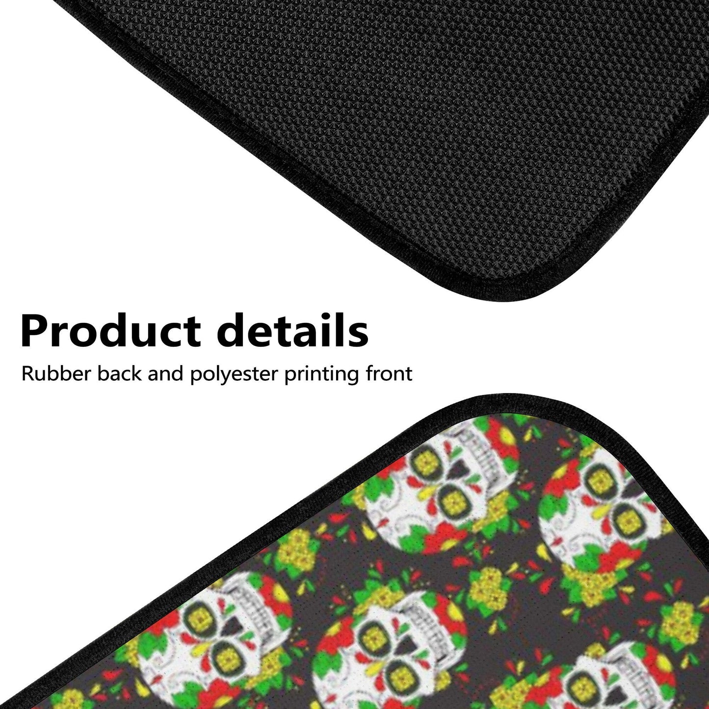 Floral sugar skull seat cover for car, mexican skull car rug, cinco de mayo skull seat cover protector, cinco de mayo skull car accessories