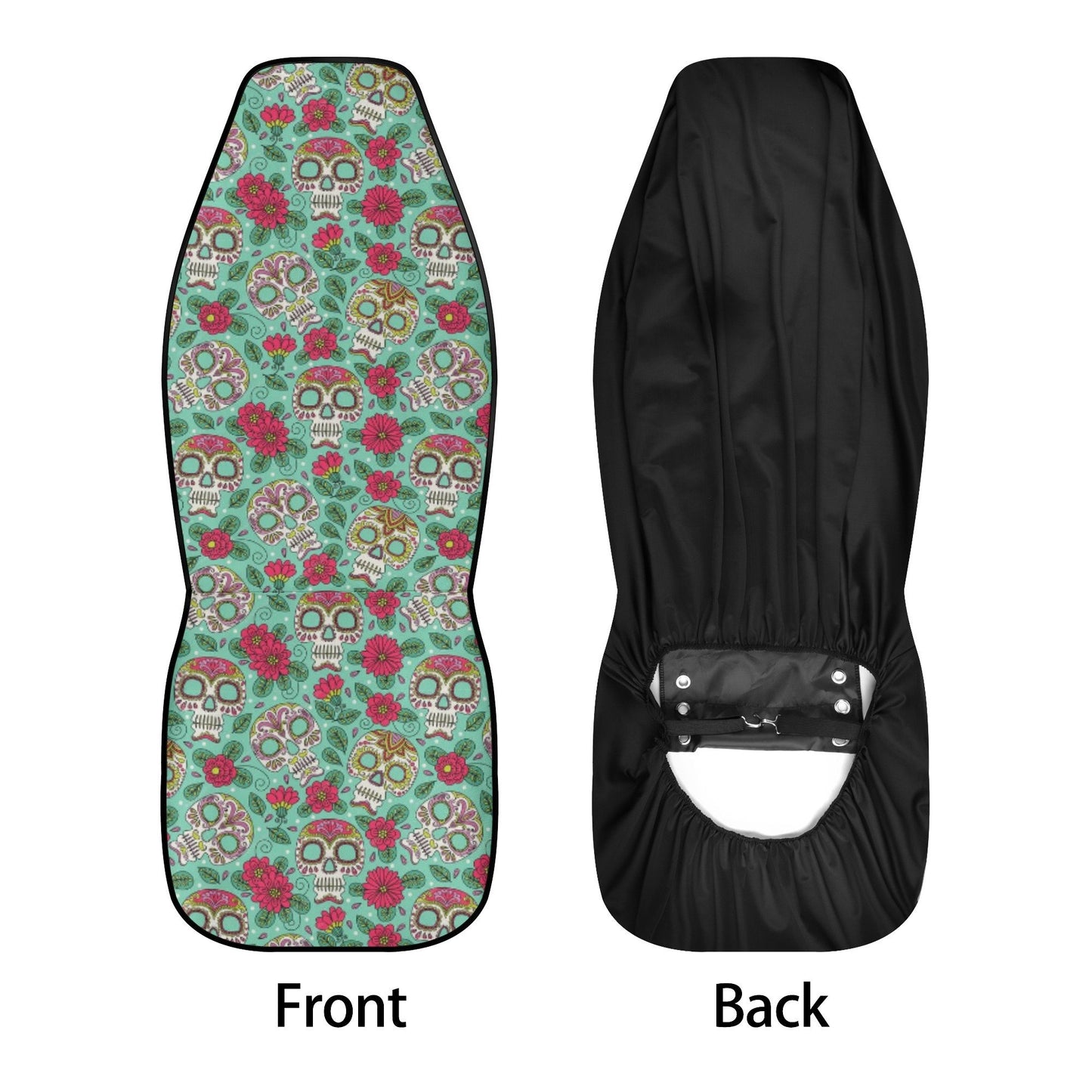 Sugar skull car seat protector, sugar skull car mat flooring, floral skull car floor mat, floral skull car tool, floral skull car seat cover