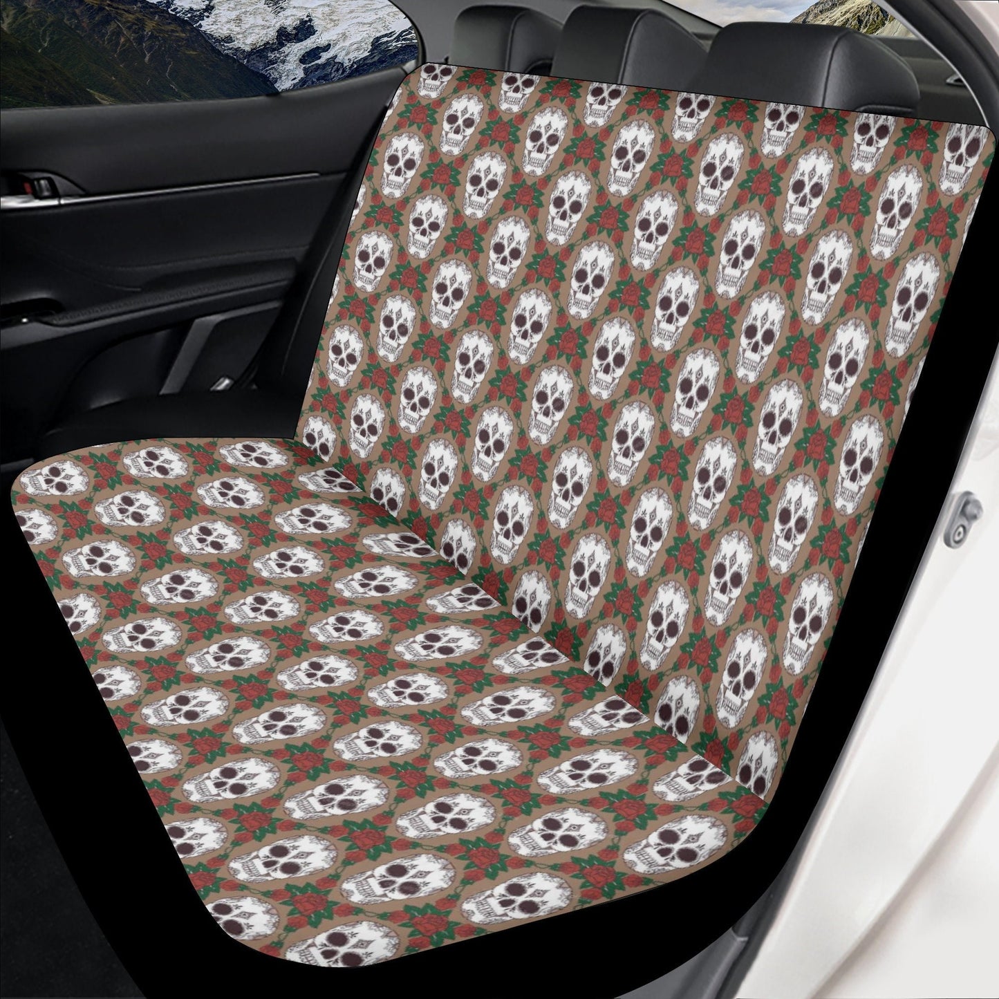 Halloween skull cover cushion accessories for Cars, evil car protector, grim reaper car seat cover full set, flaming skull car seat covers