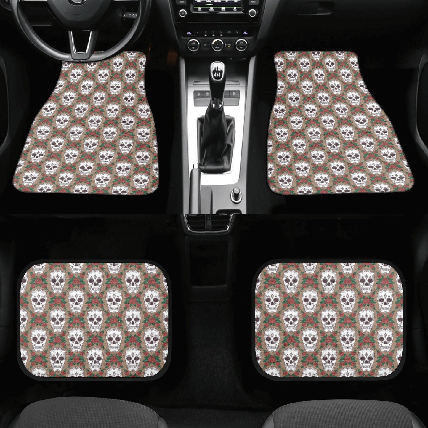 Halloween skull cover cushion accessories for Cars, evil car protector, grim reaper car seat cover full set, flaming skull car seat covers