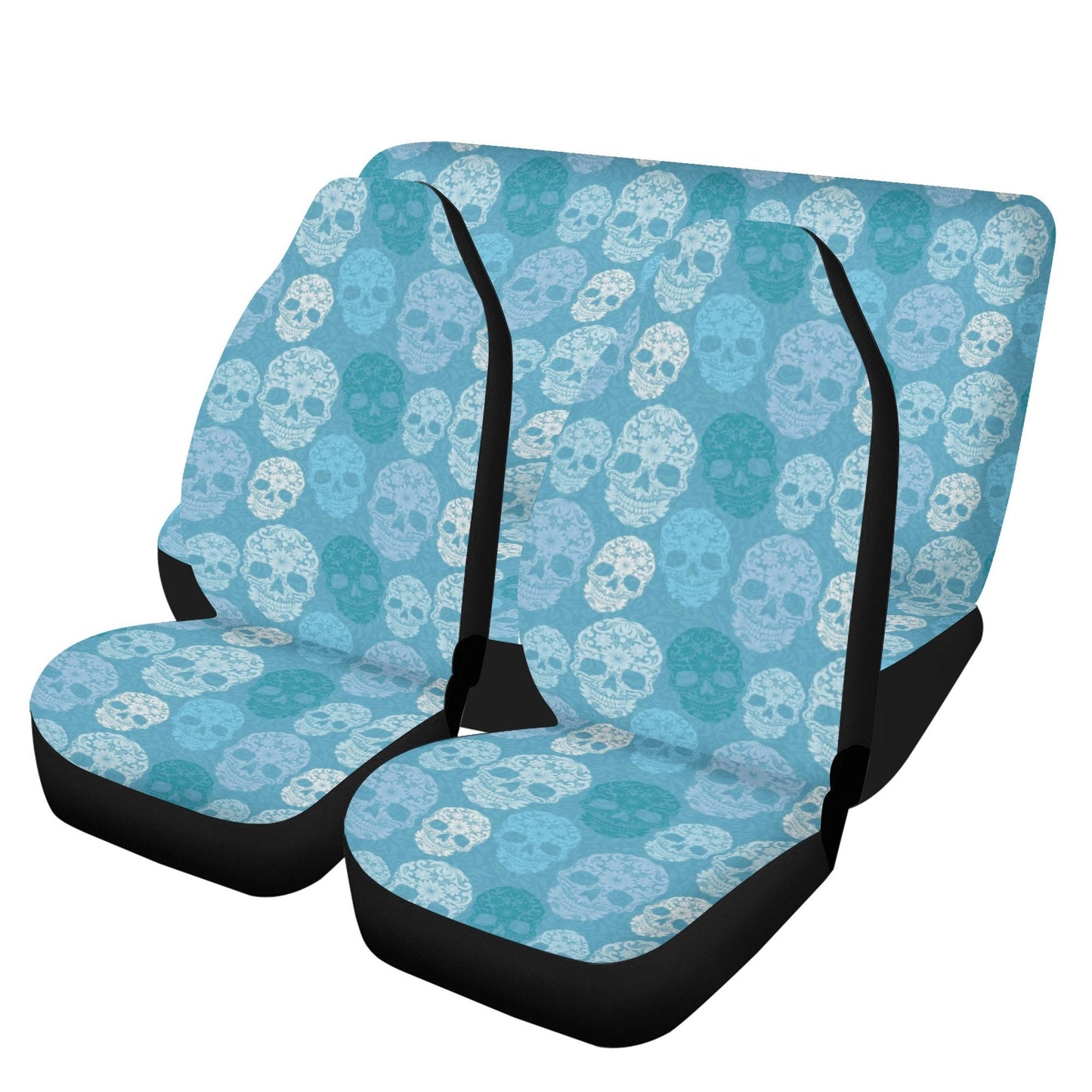 Sugar skull car accessories, mexican skull car protector, dia de los muertos skull car mat, sugar skull girl car seat cover car truck mats