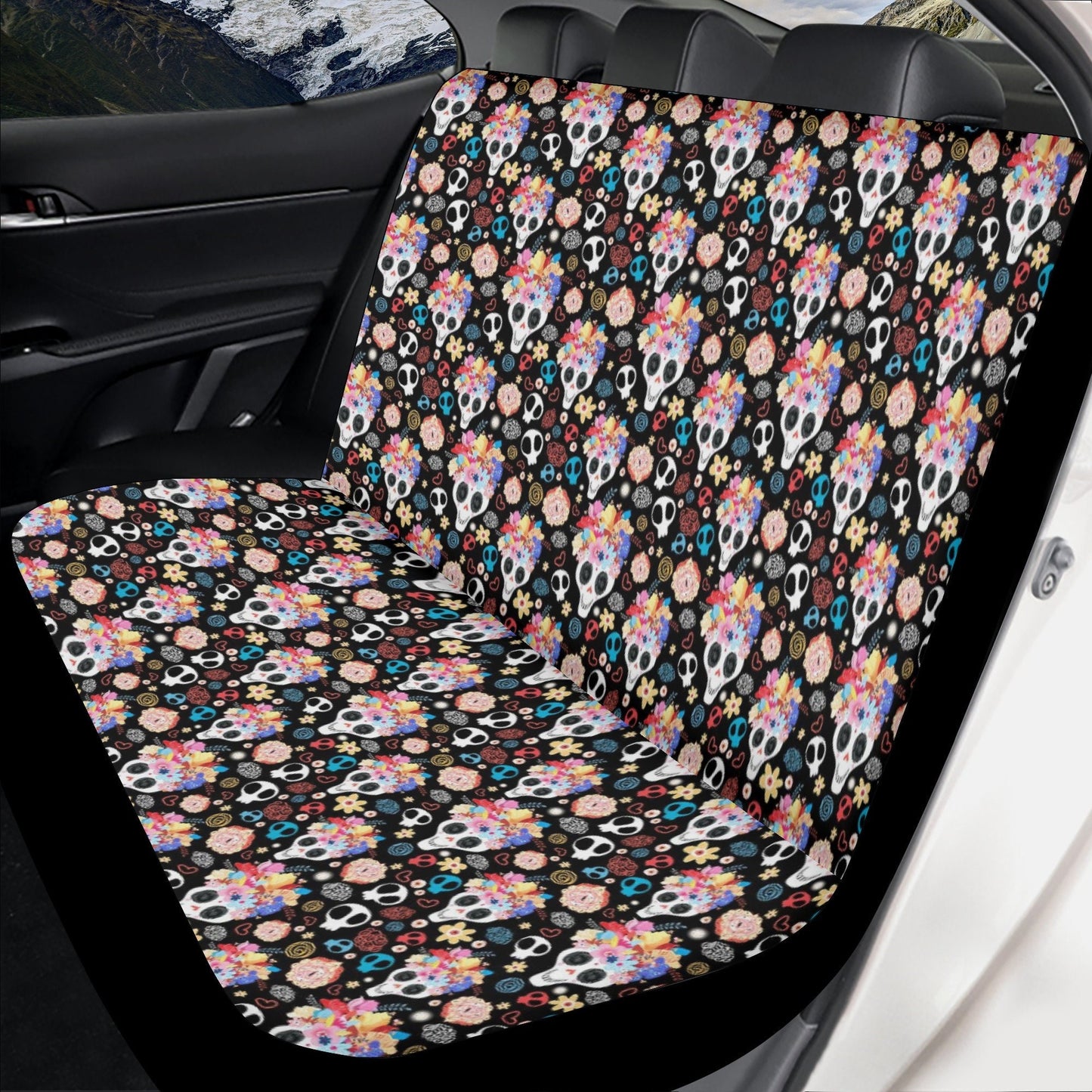 Skeleton car accessories, motorcycle skull car accessories, grim reaper car seat protector, grim reaper seat cover for car, motorcycle skull