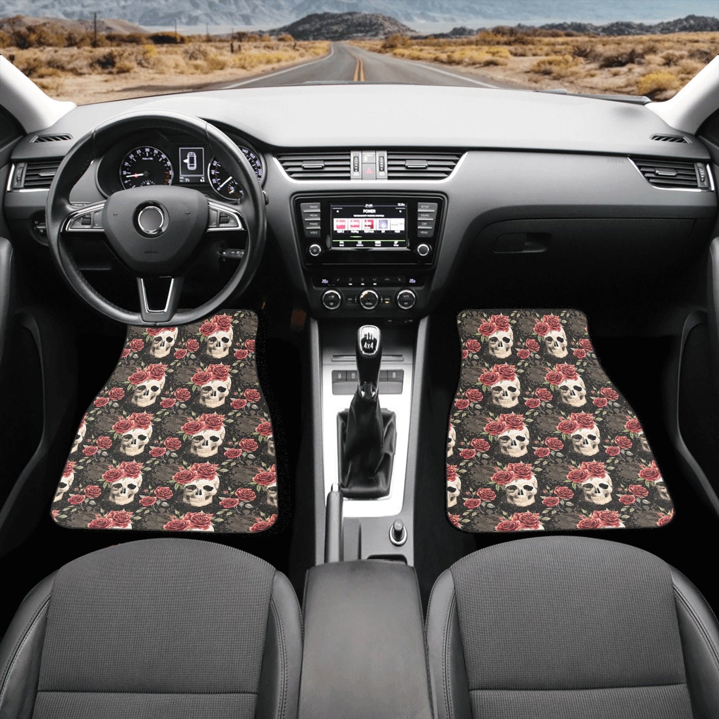 Floral car seat cover, death skull car accessories skull car seat cover flame skull car seat protector cover, christmas skull car seat cover