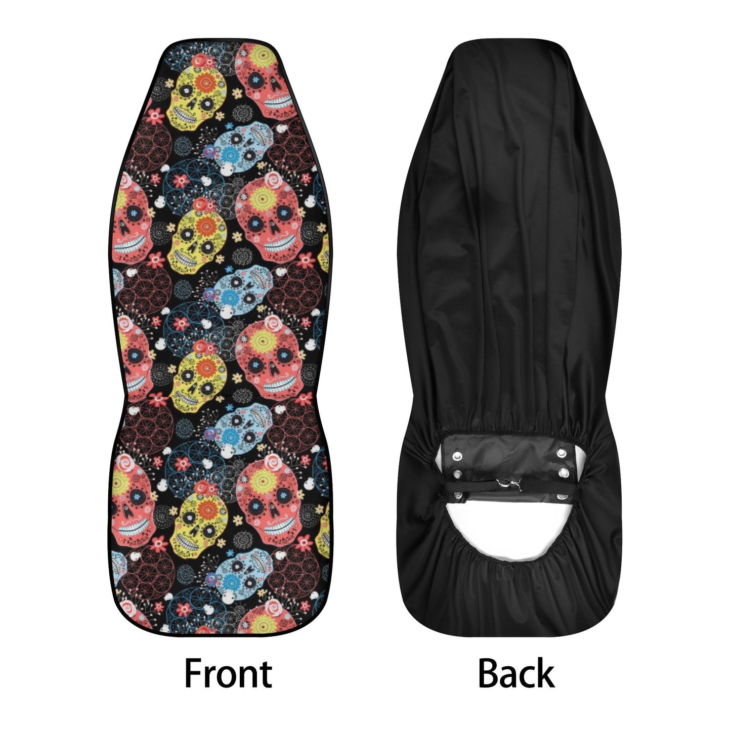Sugar skull car rug, dia de los muertos skull seat cover for car, floral sugar skull cover cushion accessories for Cars, cinco de mayo skull