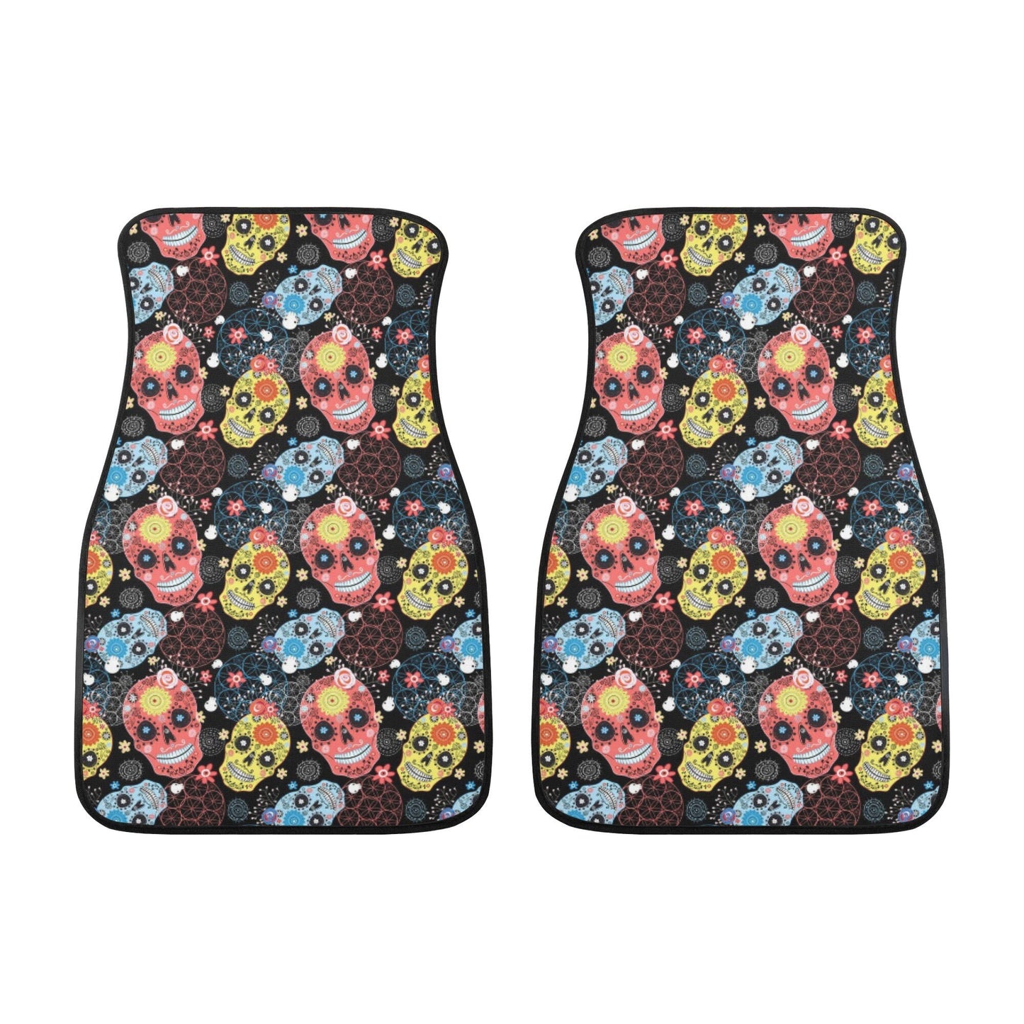 Sugar skull car rug, dia de los muertos skull seat cover for car, floral sugar skull cover cushion accessories for Cars, cinco de mayo skull