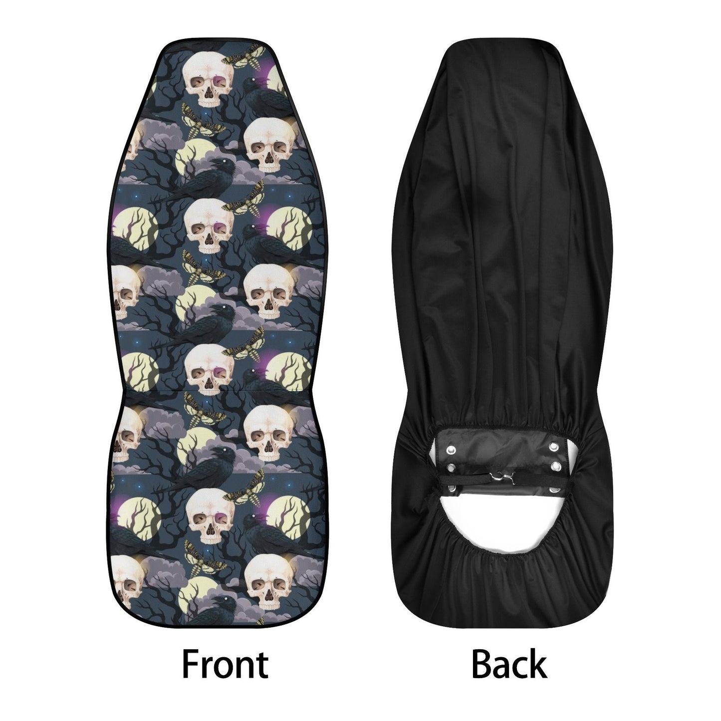 Skeleton truck seat cover, motorcycle skull car accessories, skull in fire cover cushion accessories for Cars, flame skull car protector mat