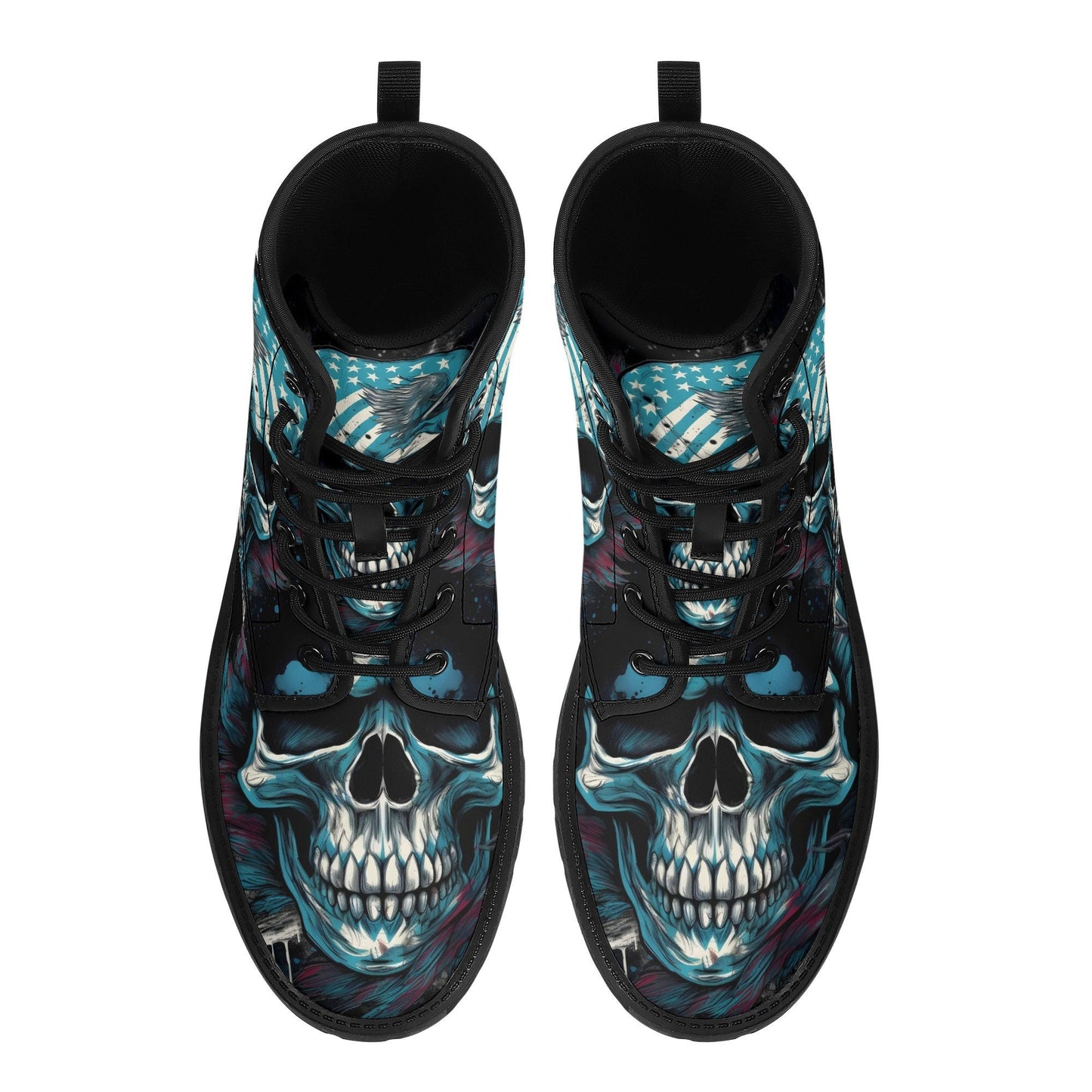 Goth waterproof boot, death skull shoes, biker skull ankle booties, gothic skull fashion leather boots, floral skull boots, goth shoes boots