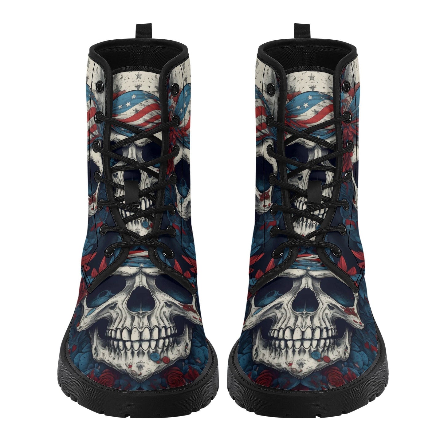 Grim reaper ankle Boots, punisher skull boots for men women, skull in fire unisex shoes, flower skull men women shoes, skeleton gothic boots