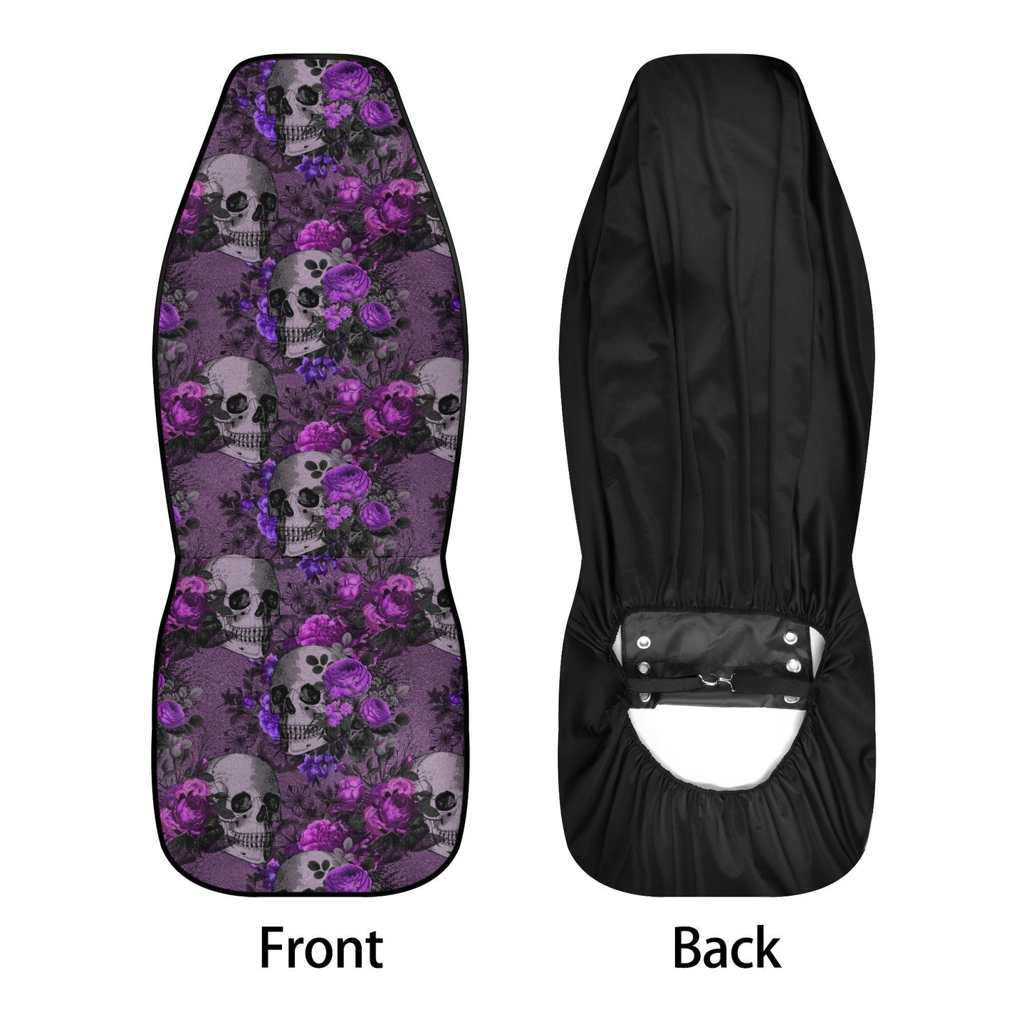 Flower skull rug mat for car, biker skull car seat protector, floral skull cover cushion accessories for Cars skull seat cover protector mat