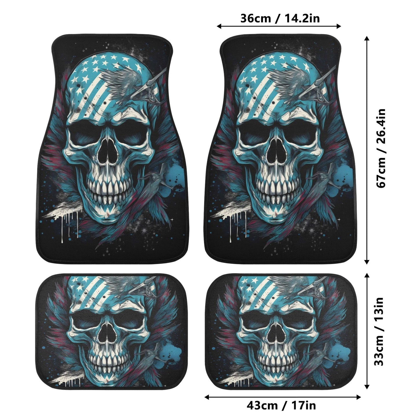 Goth seat cover for truck, halloween car accessories, flame skull car accessories, flower skull car seat tool, flame skull rug for car truck