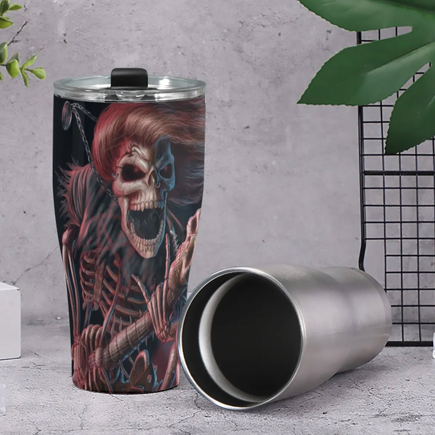 Punisher skull coffee mug, death skull tumbler, motorcycle skull freezer Mug, halloween cup, goth jumbo Mug, biker skull tumblr, gothic mugs
