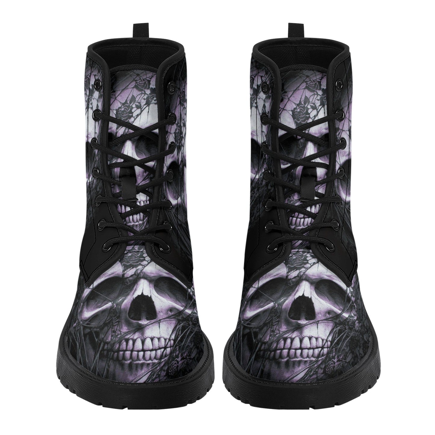 Goth fashion leather boots, flame skull boots, biker skull boots for men women, evil ankle booties, skeleton ankle Boots, gothic skull boots