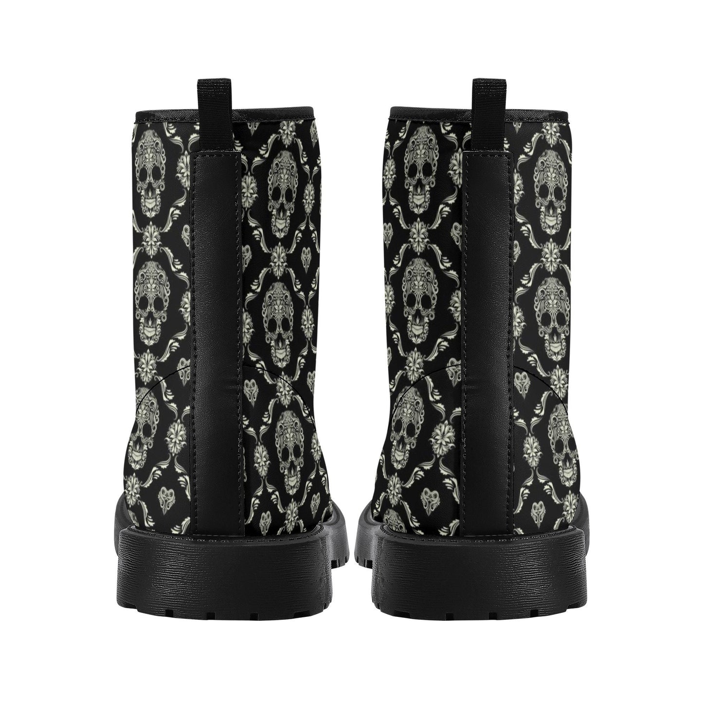 Mexican skull boots, candy skull men women shoes, sugar skull girl ankle booties, cinco de mayo skull ankle booties, floral boots men women