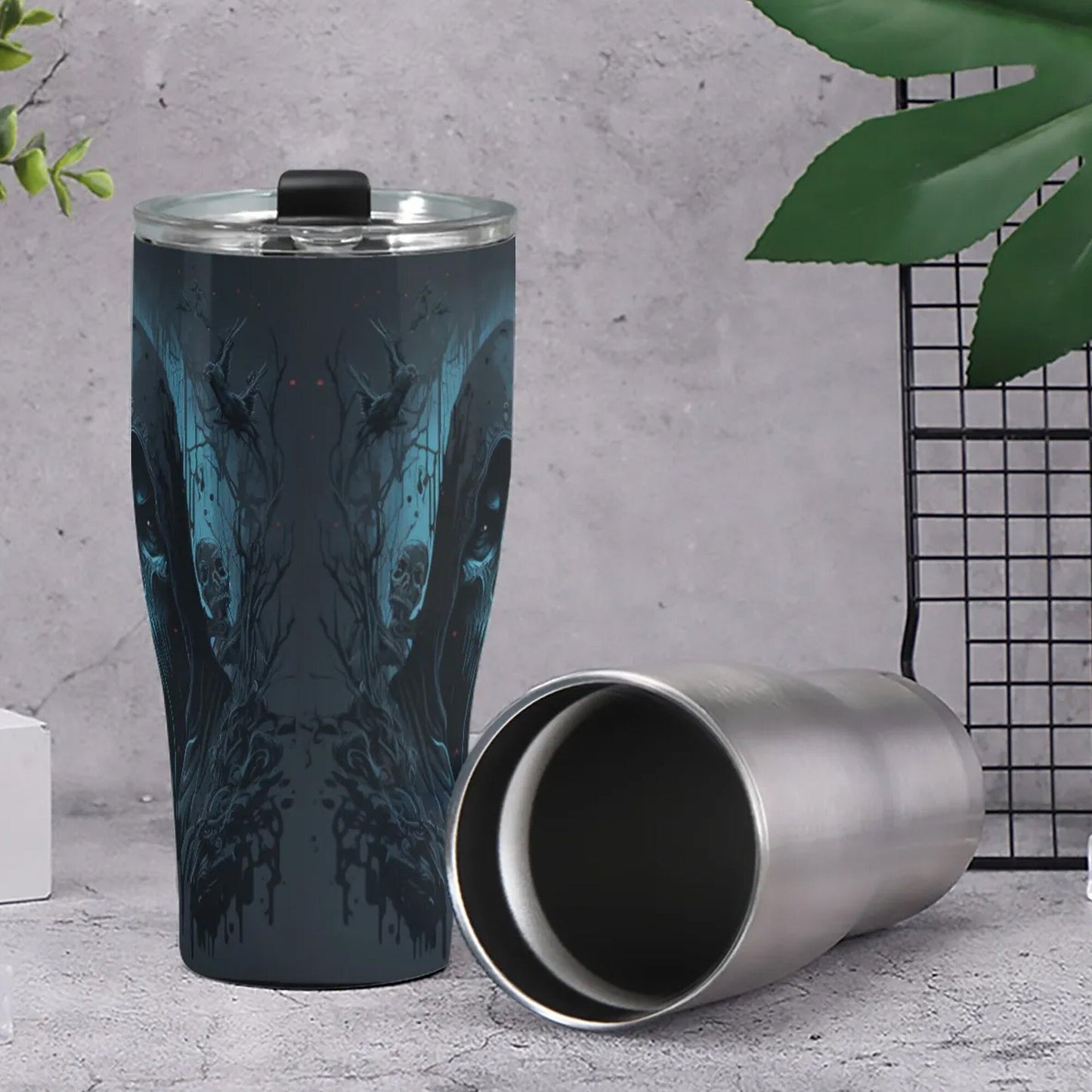 Grim reaper skull mug, punisher skull coffee mug, death skull tumblr, skeleton mug, skull freezer Mug, biker skull tumbler cup mug tumblers