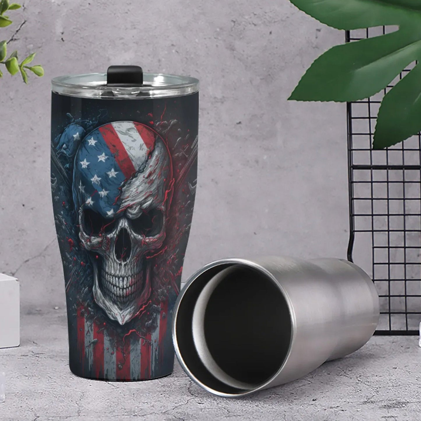 Christmas skull tumbler cup mug, flower skull mug, punisher skull cup, flame skull mug, rose skull mug biker skull beer mug floral skull cup