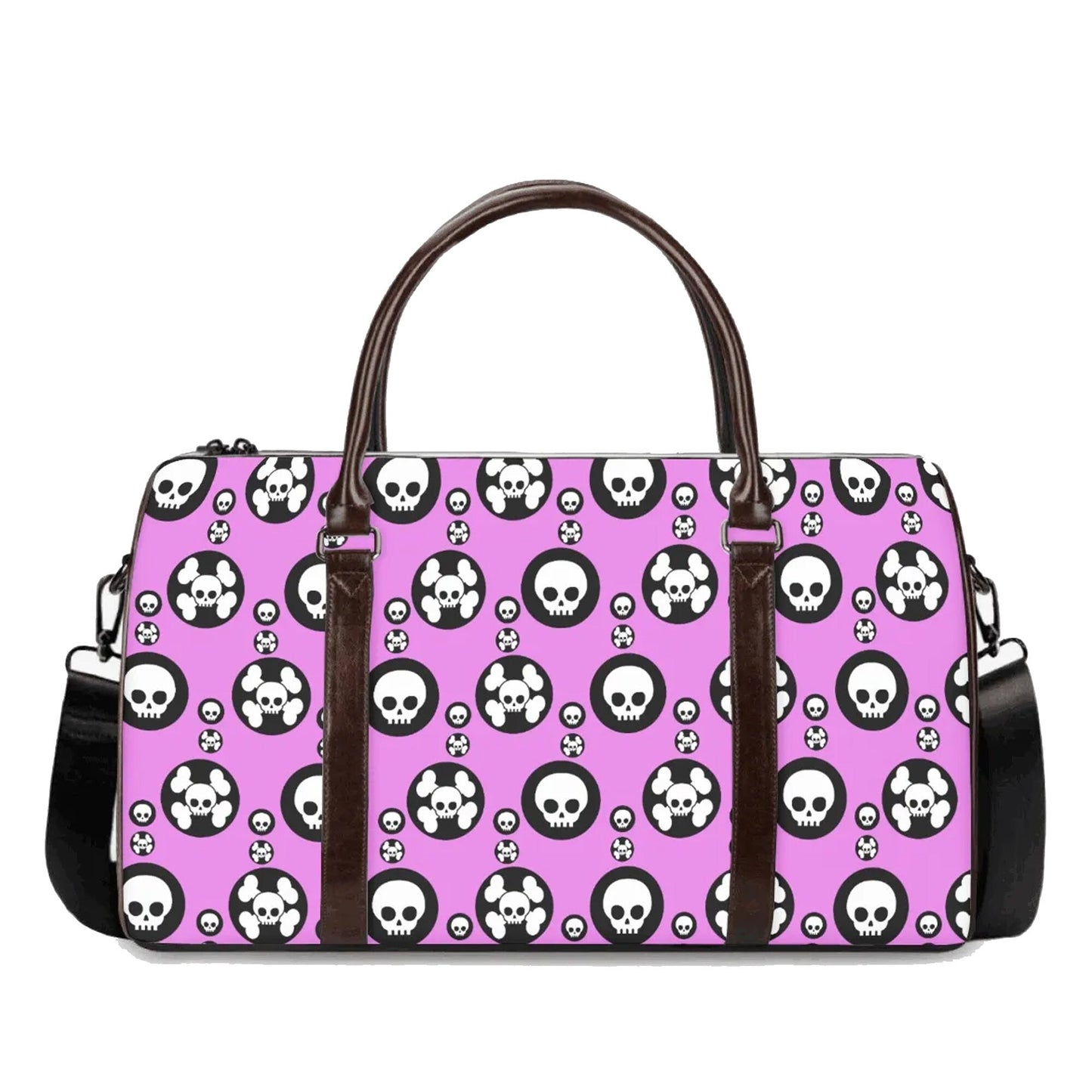 Horror Canvas Weekend Travel Bag, skeleton Carry On Bag, gothic skull Carry On Bag, gothic skull travel bag skull in fire travel bag luggage