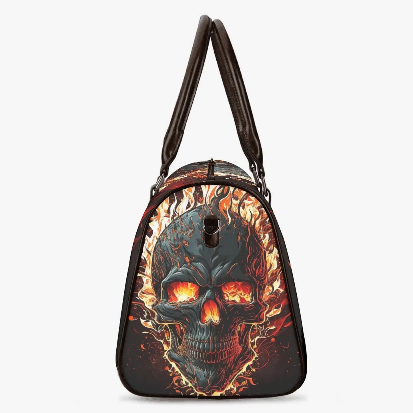 Skull in fire monogrammed bag, skull in fire Carry On Bag, punisher skull Hospital Bag flaming skull duffel bag floral skull monogrammed bag
