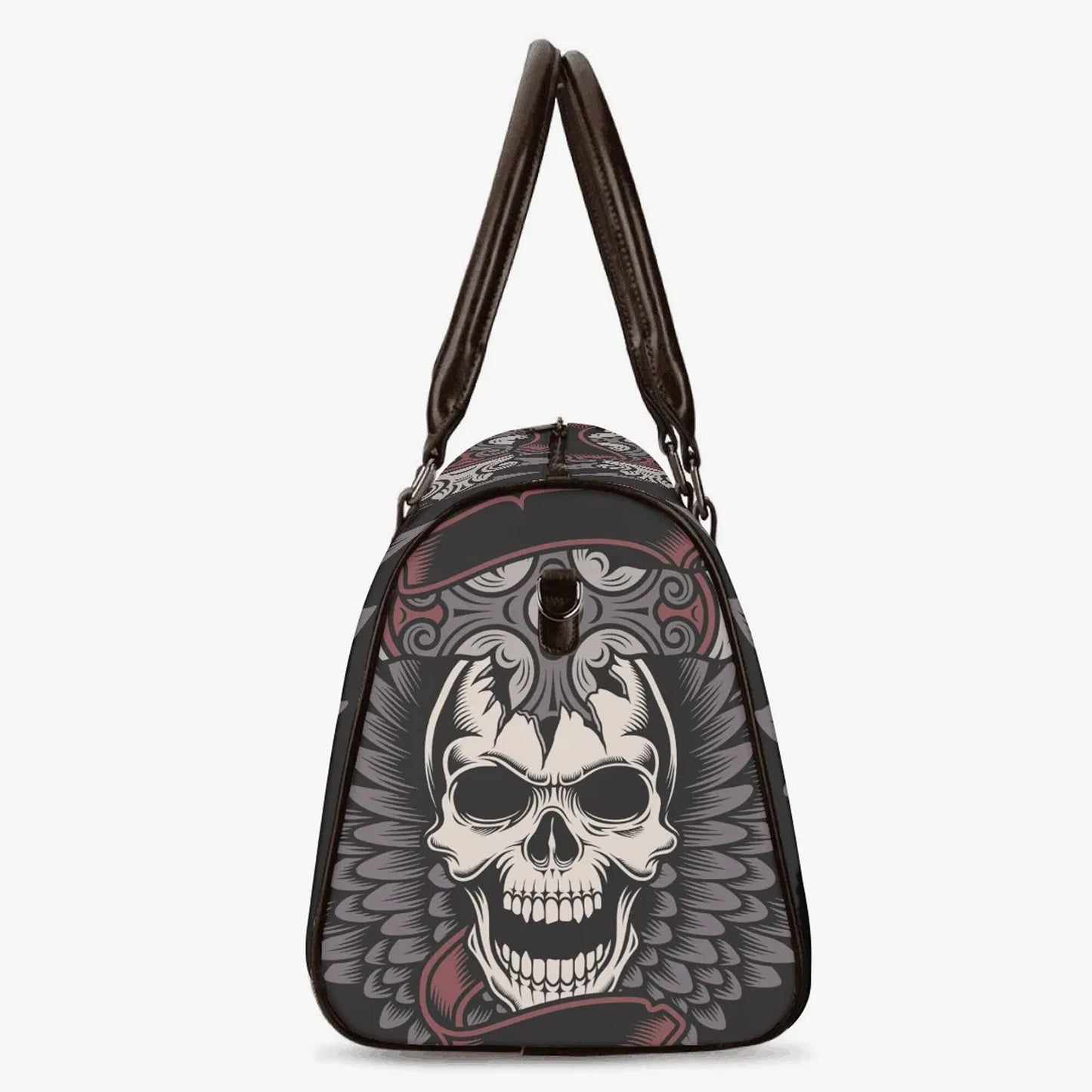 Biker skull handbag, christmas skull Carry On Bag, skeleton Hospital Bag, skull in fire large travel bag, horror monogrammed bag handbag
