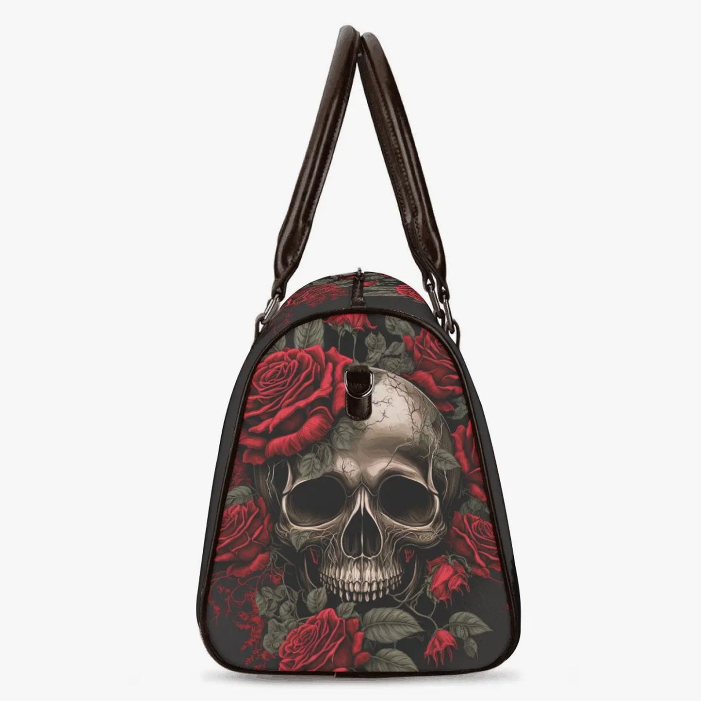 Rose skull monogrammed bag, death skull Vacation Holidays Travel Bag, death skull monogrammed bag, flaming skull Hospital Bag, flower skull