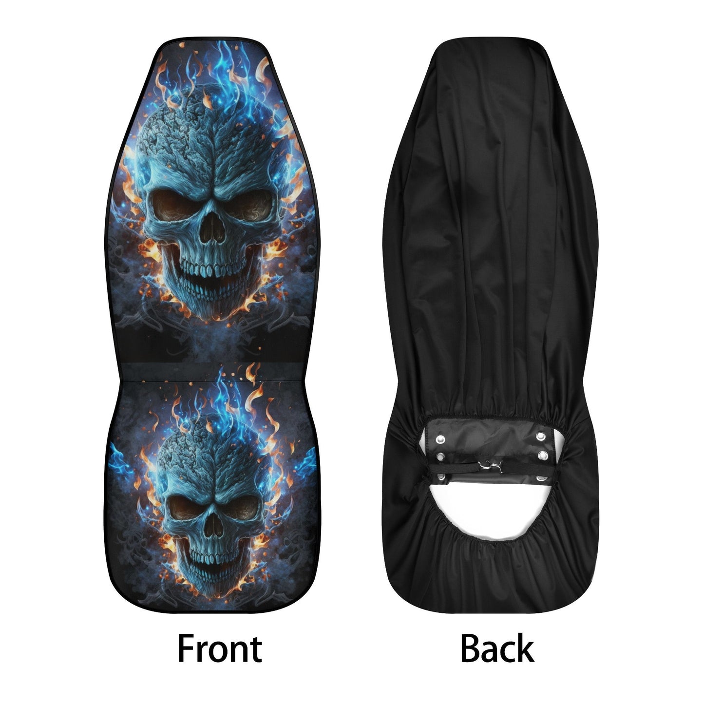 Gothic skull mat for vehicles, punisher skull seat cover for truck, reaper skull car seat belt covers, gothic skull car seat cover full sets