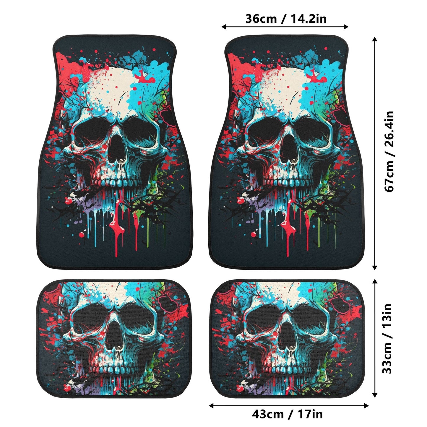 Flame skull cover cushion accessories for Cars, gothic skull car protector, punisher skull car seat cover, hooded skull seat cover for truck