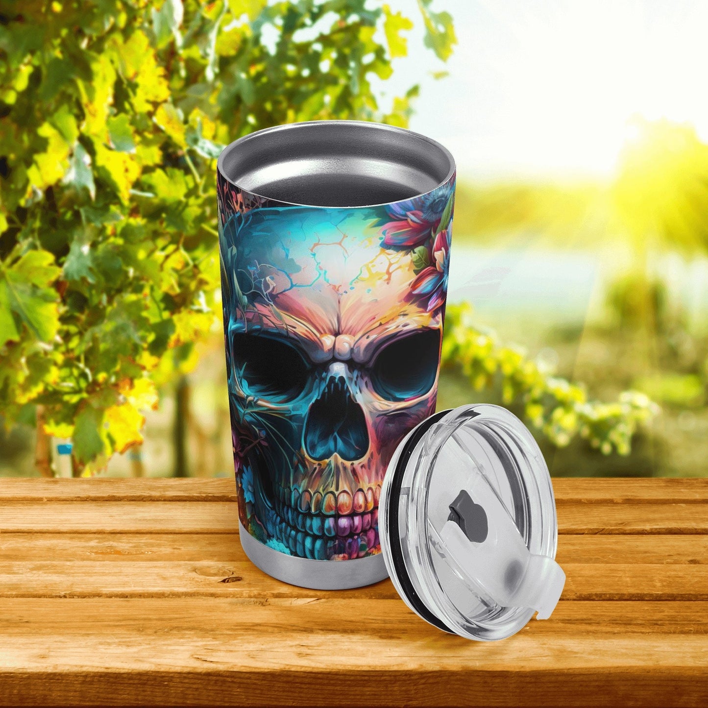 Skull jumbo Mug, skull with scythes tumbler cup mug, motorcycle skull beer mug, gothic skull coffee mug, gothic skull travel mug, death skul