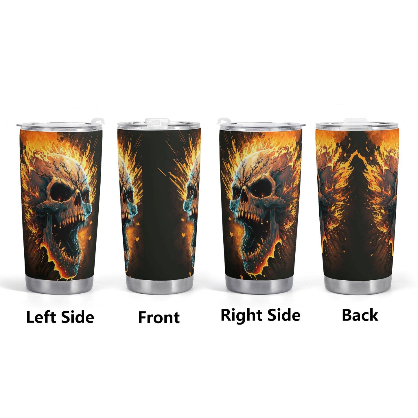 Skull with scythes tumbler, motorcycle skull tumbler cup mug, rose skull travel mug, goth jumbo Mug, flower skull tumbler, hooded skull coff