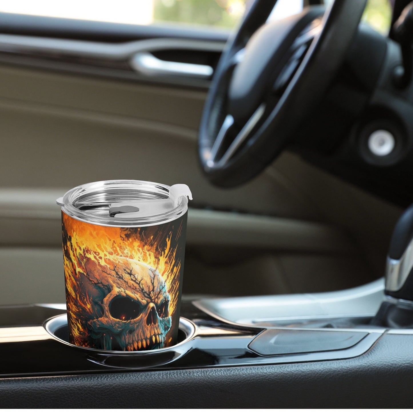 Skull with scythes tumbler, motorcycle skull tumbler cup mug, rose skull travel mug, goth jumbo Mug, flower skull tumbler, hooded skull coff