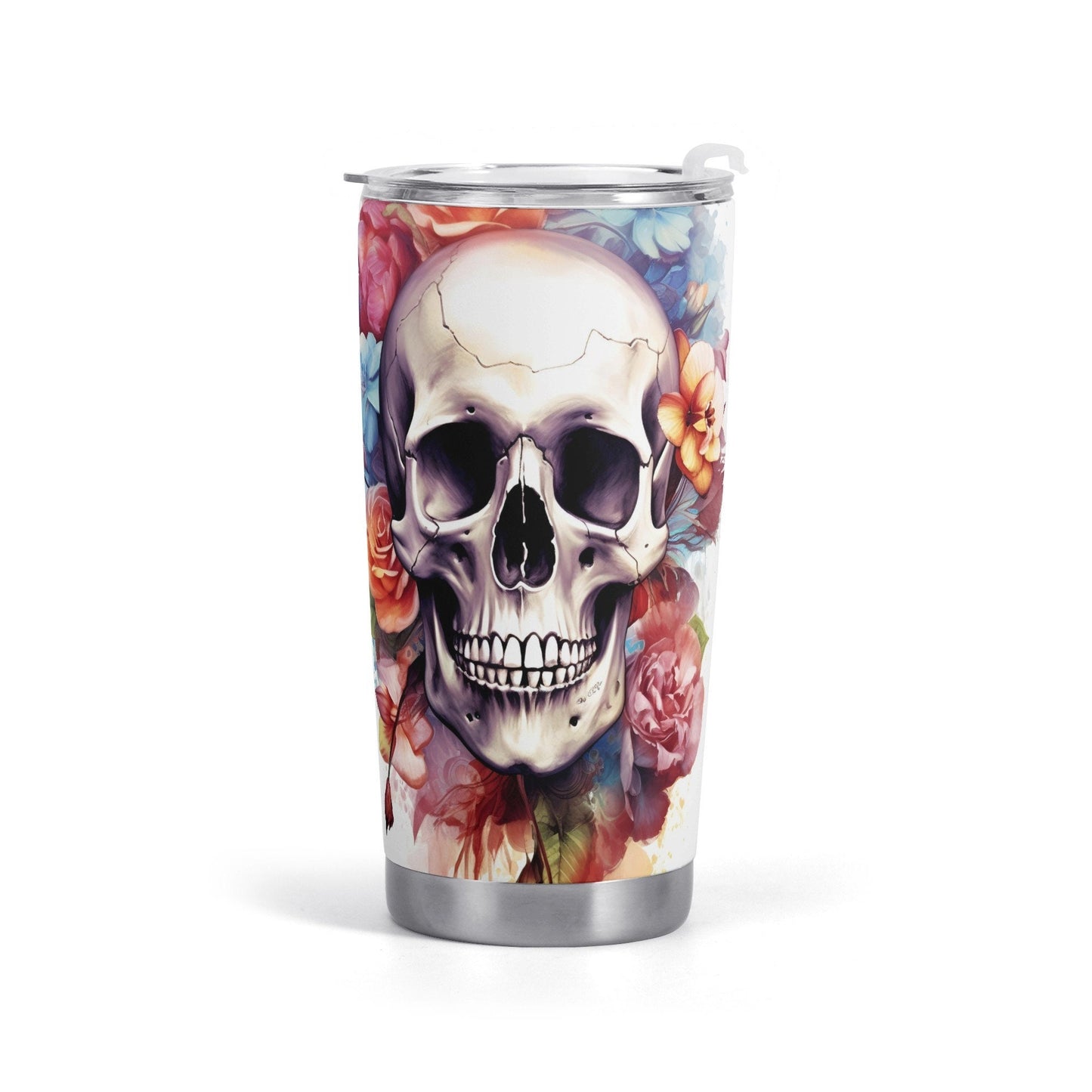 Motorcycle skull tumblr, floral skull tumbler cup mug, reaper skull beer mug, motorcycle skull cup, punisher skull beer mug, motorcycle skul
