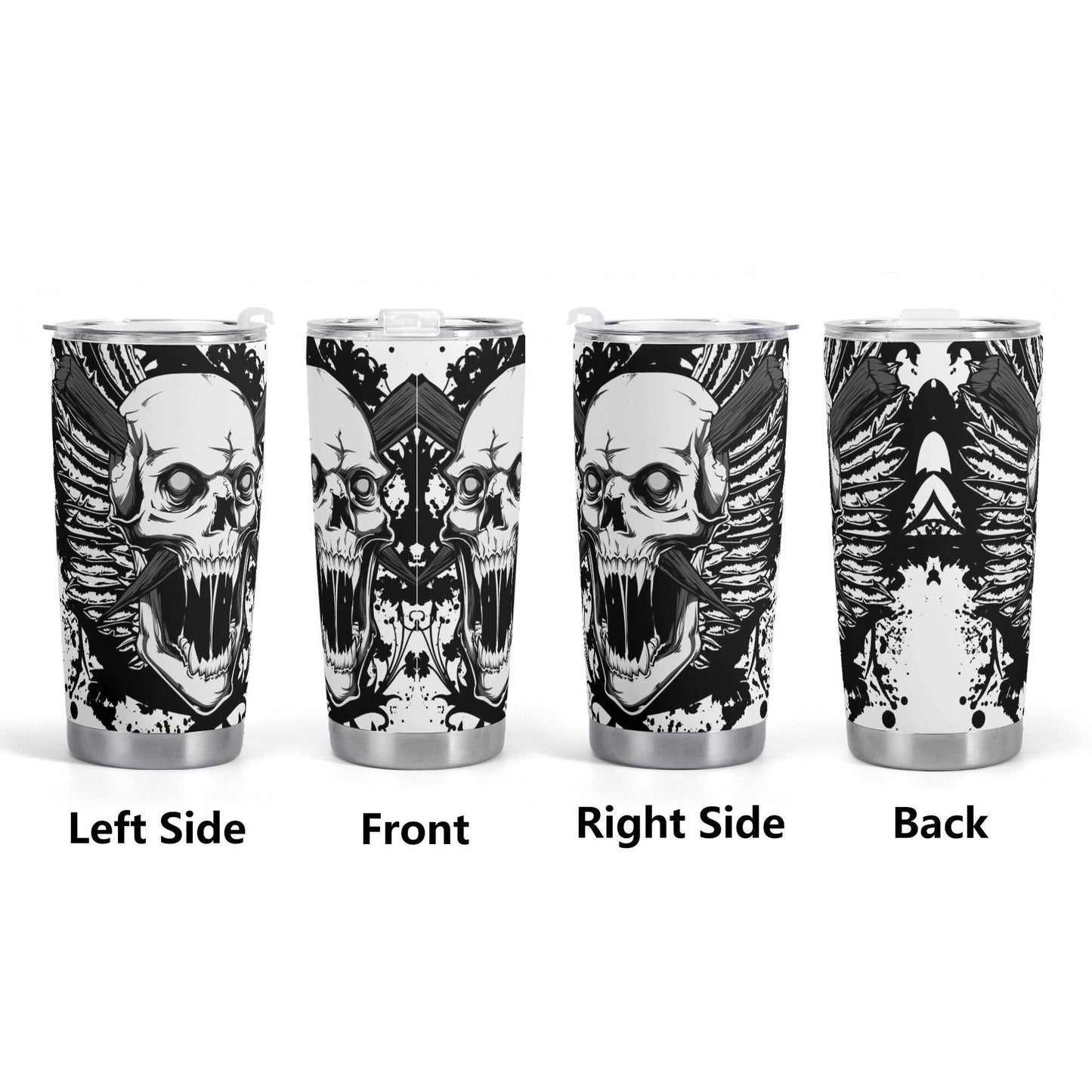 Death skull coffee mug, death skull tumbler, flaming skull cup, reaper skull tumblr, rose skull coffee mug, skull tumbler cup mug, death wit