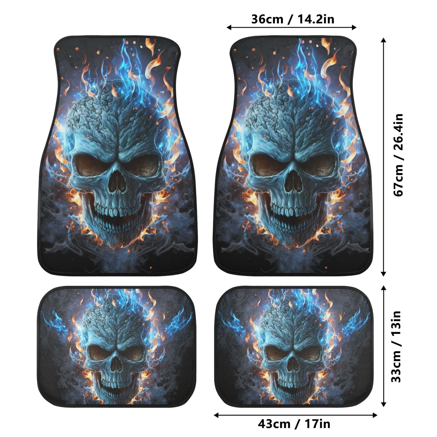Gothic skull mat for vehicles, punisher skull seat cover for truck, reaper skull car seat belt covers, gothic skull car seat cover full sets