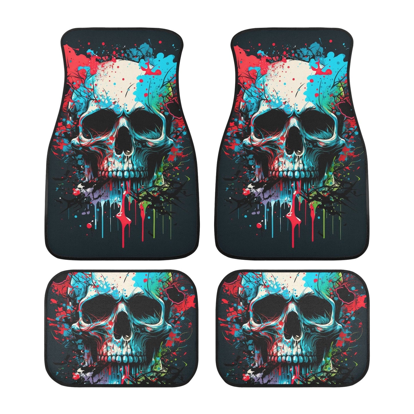 Flame skull cover cushion accessories for Cars, gothic skull car protector, punisher skull car seat cover, hooded skull seat cover for truck