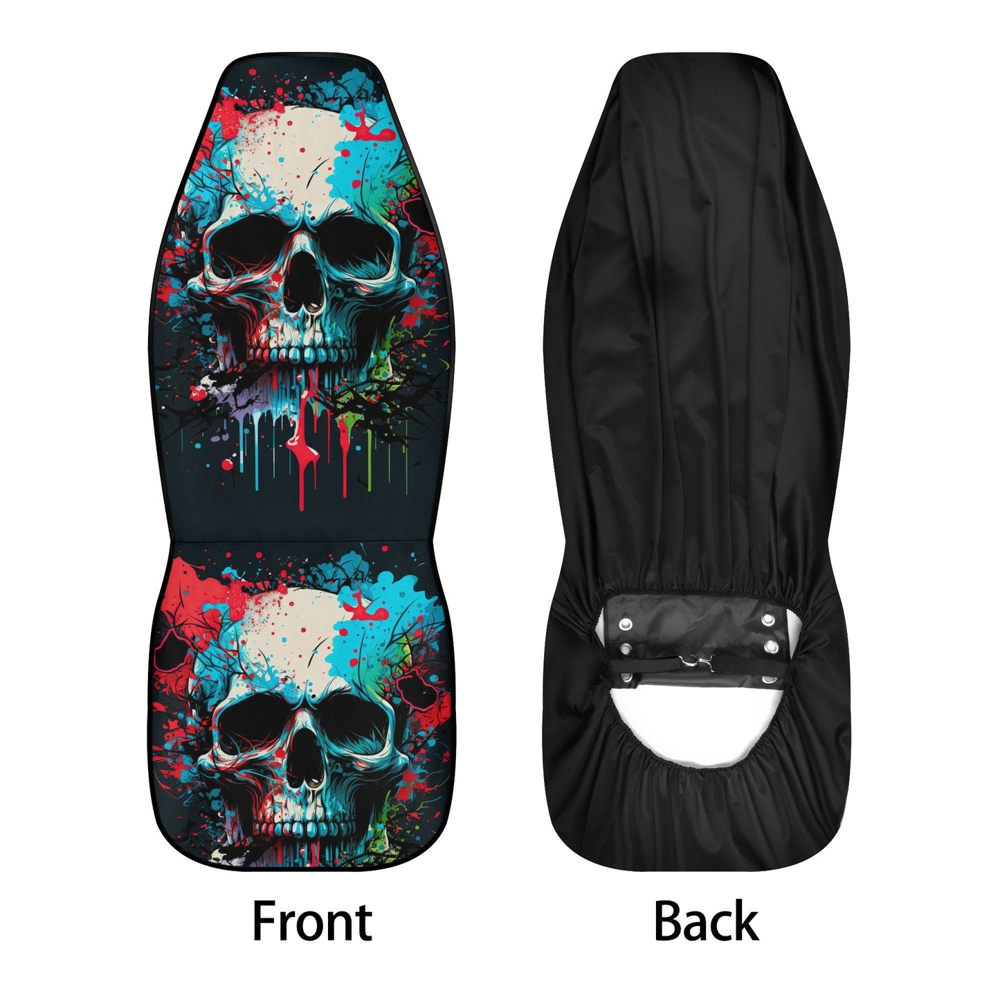 Flame skull cover cushion accessories for Cars, gothic skull car protector, punisher skull car seat cover, hooded skull seat cover for truck