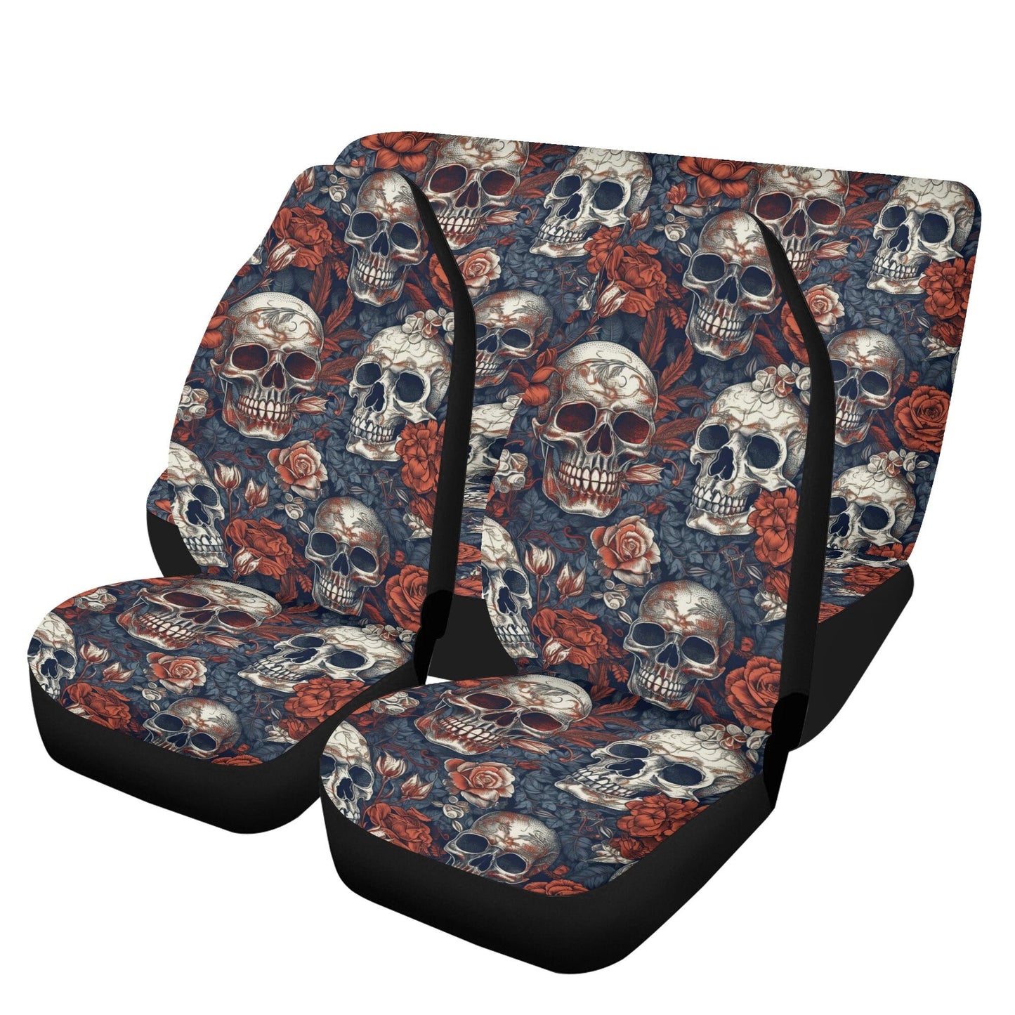 Hooded skull steering wheel, reaper skull car tool, motorcycle skull car floor mat, death with scythes truck seat cover, skull mats for car