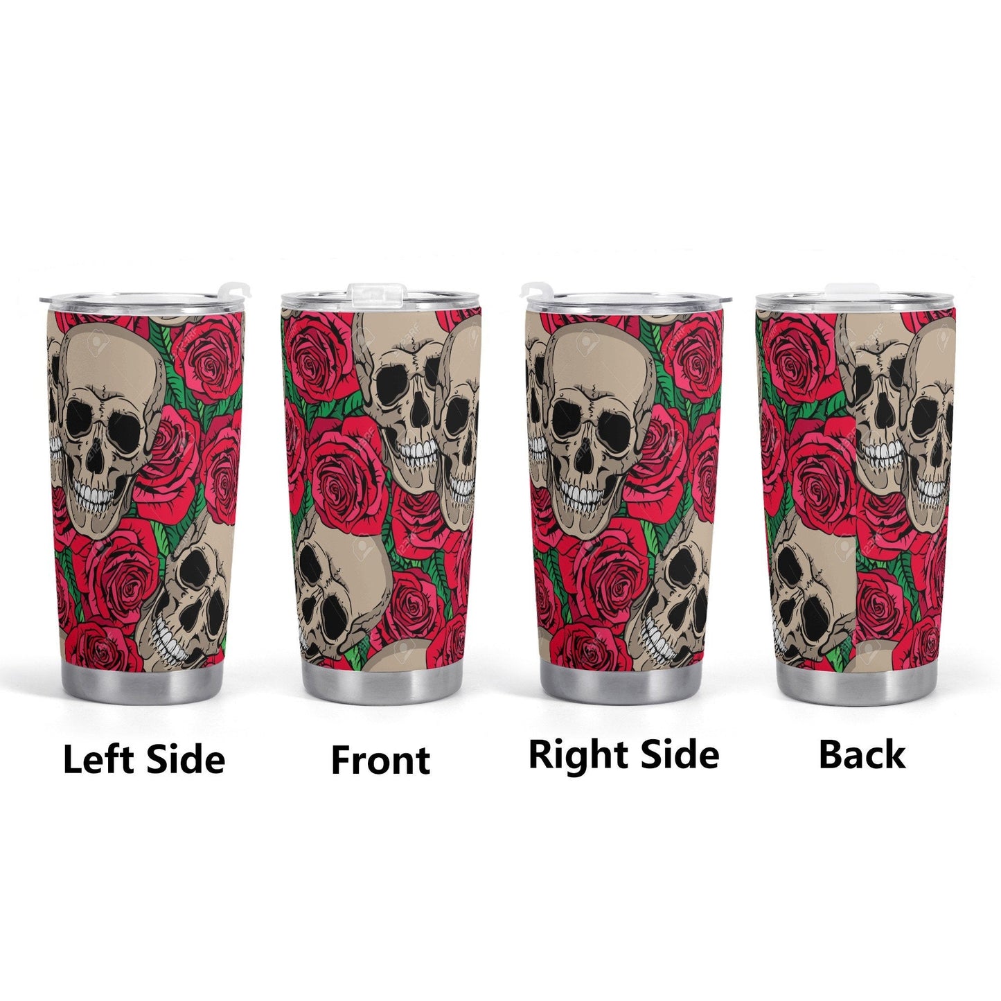 Floral skull coffee mug, motorcycle skull tumbler, gothic skull jumbo Mug, grim reaper freezer Mug, rose skull coffee mug, halloween freezer