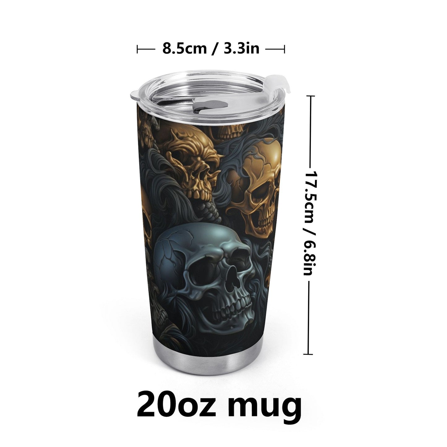 Biker skull tumblr, flower skull freezer Mug, christmas skull freezer Mug, skull tumbler, skull coffee mug, skull in fire beer mug, flower s