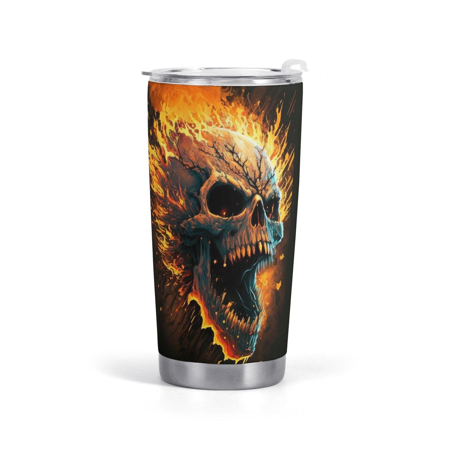 Skull with scythes tumbler, motorcycle skull tumbler cup mug, rose skull travel mug, goth jumbo Mug, flower skull tumbler, hooded skull coff
