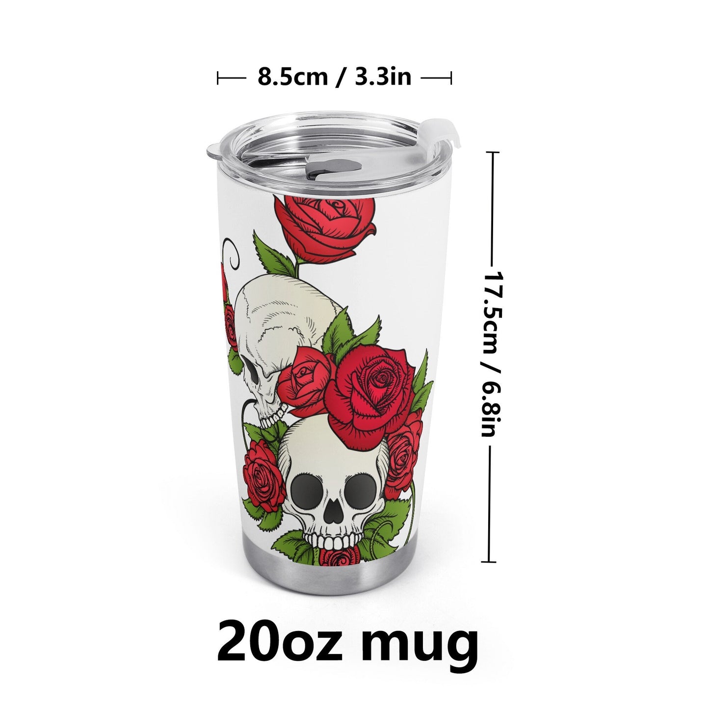 Flower skull beer mug, skull in fire travel mug, flame skull mug, death with scythes beer mug, flower skull coffee mug, grim reaper tumbler