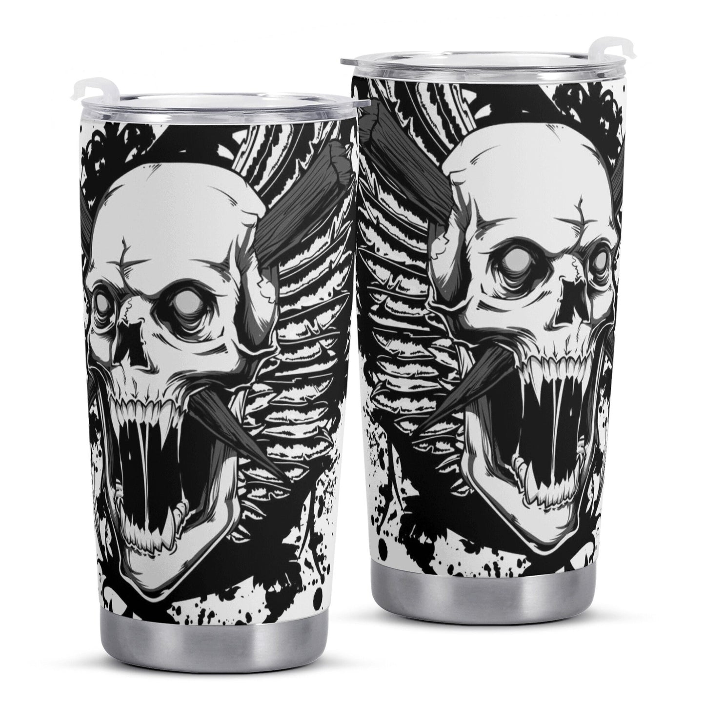 Death skull coffee mug, death skull tumbler, flaming skull cup, reaper skull tumblr, rose skull coffee mug, skull tumbler cup mug, death wit