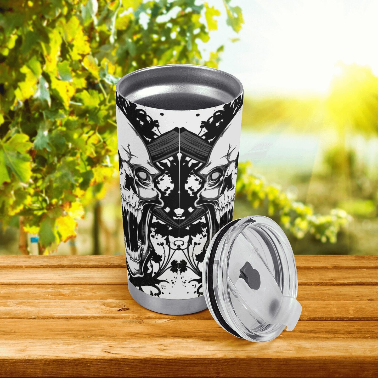 Death skull coffee mug, death skull tumbler, flaming skull cup, reaper skull tumblr, rose skull coffee mug, skull tumbler cup mug, death wit