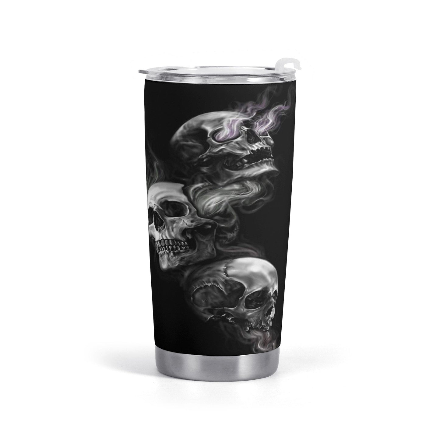 Goth tumbler, rose skull travel mug, hooded skull travel mug, death with scythes beer mug, skull with scythes cup, flower skull tumblr, deat