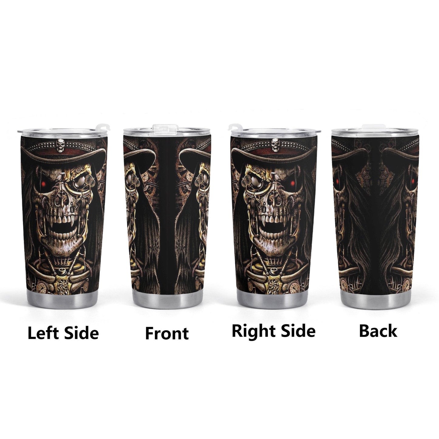 Death skull tumbler, flaming skull coffee mug, christmas skull cup, motorcycle skull coffee mug, flame skull tumbler, skull tumblr, grim rea