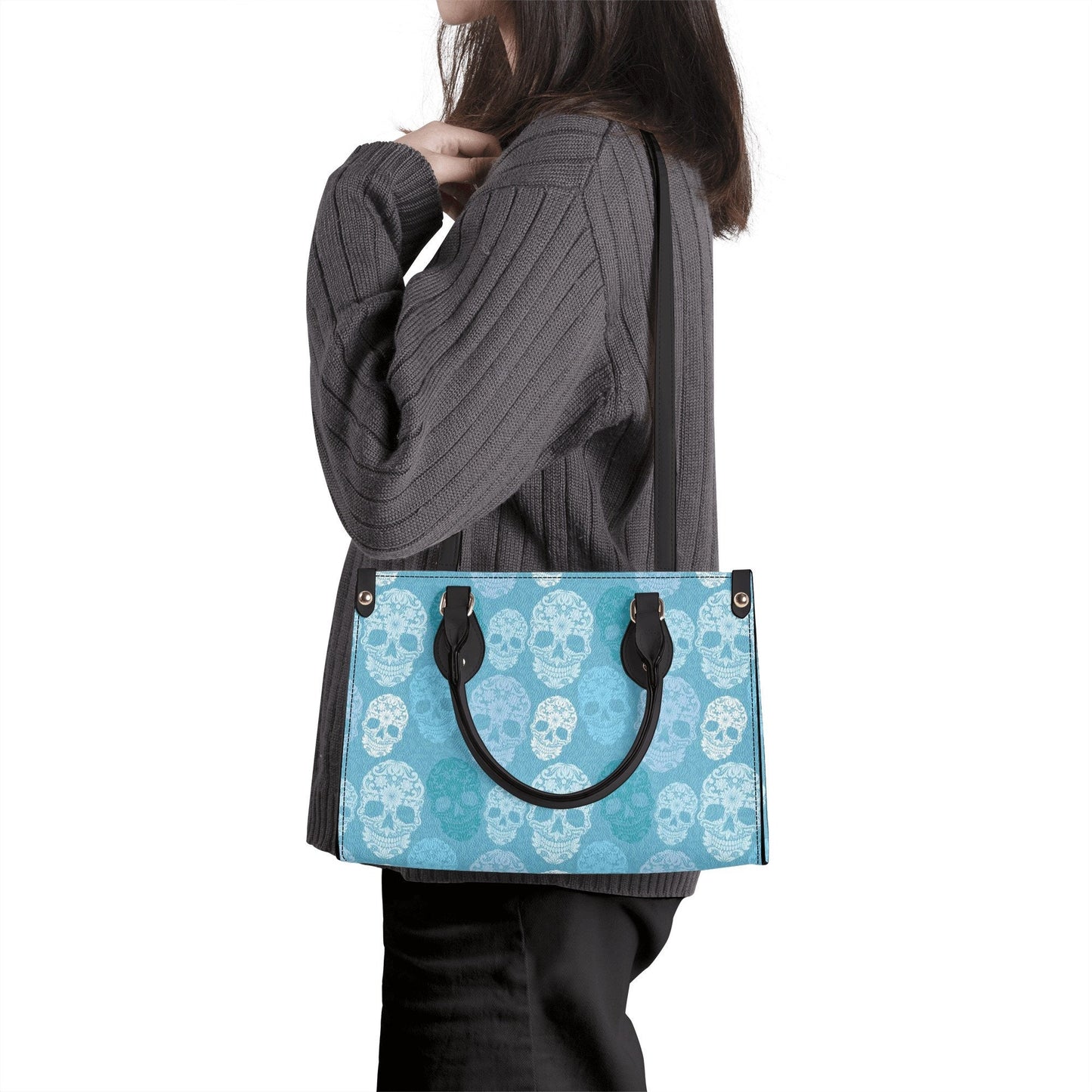 Day of the dead large tote bag, floral skull purse, mexico large tote bag, cinco de mayo skull messenger bag, sugar skull large tote bag, me