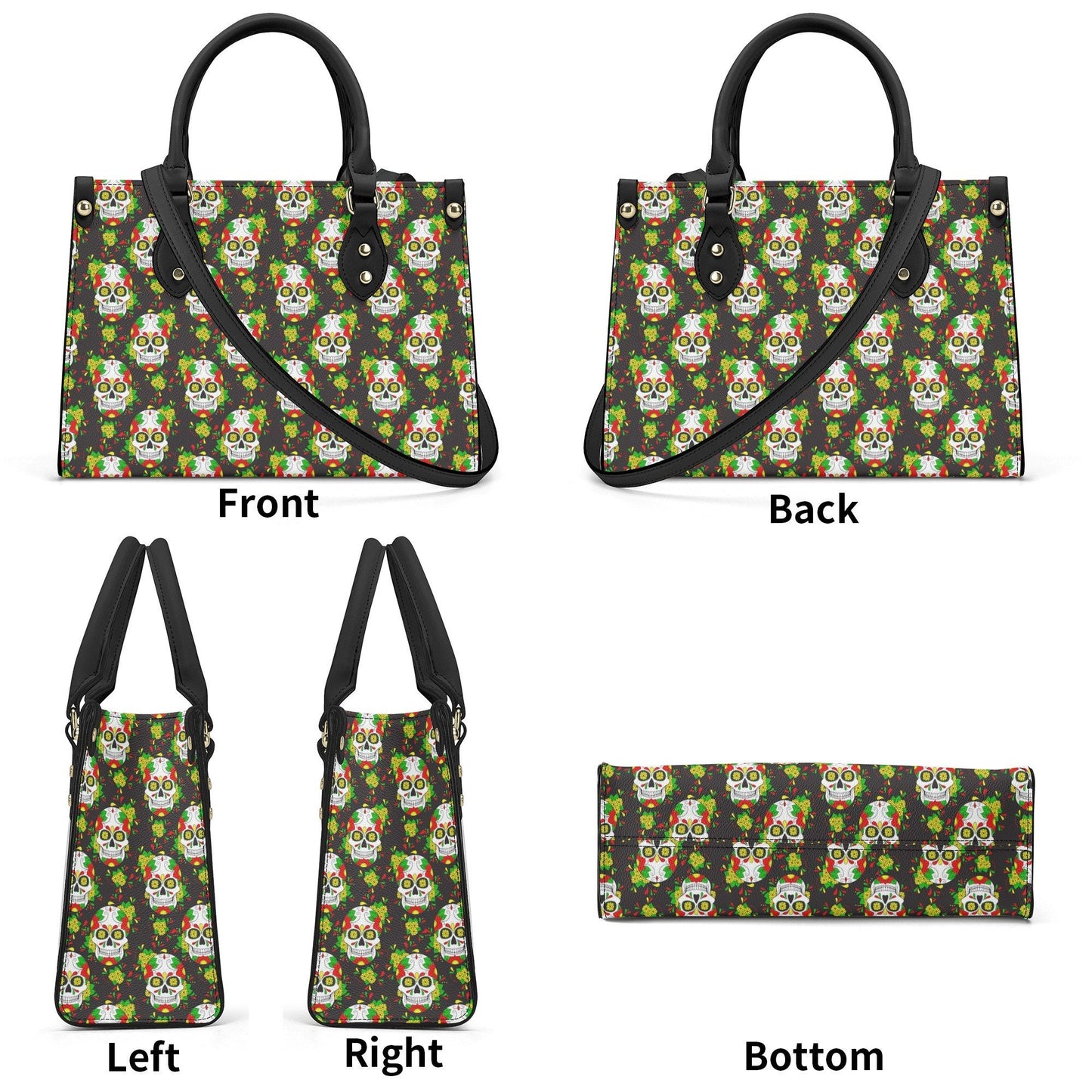 Sugar skull cosmetic bag, dia de los muertos skull travel bag, sugar skull travel bag, day of the dead women's purse, day of the dead handba