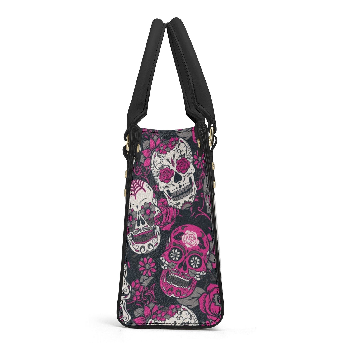 Sugar skull cosmetic bag, sugar skull messenger bag, sugar skull women's handbag, mexico messenger bag, mexico handbag with strap, mexican s