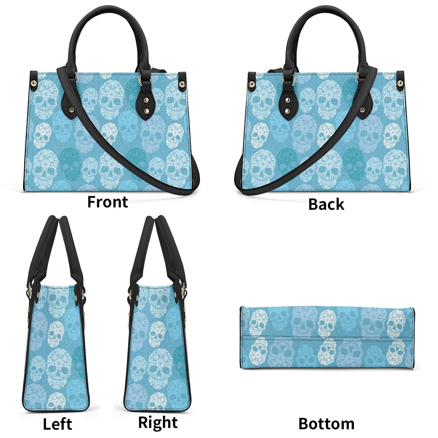 Day of the dead large tote bag, floral skull purse, mexico large tote bag, cinco de mayo skull messenger bag, sugar skull large tote bag, me