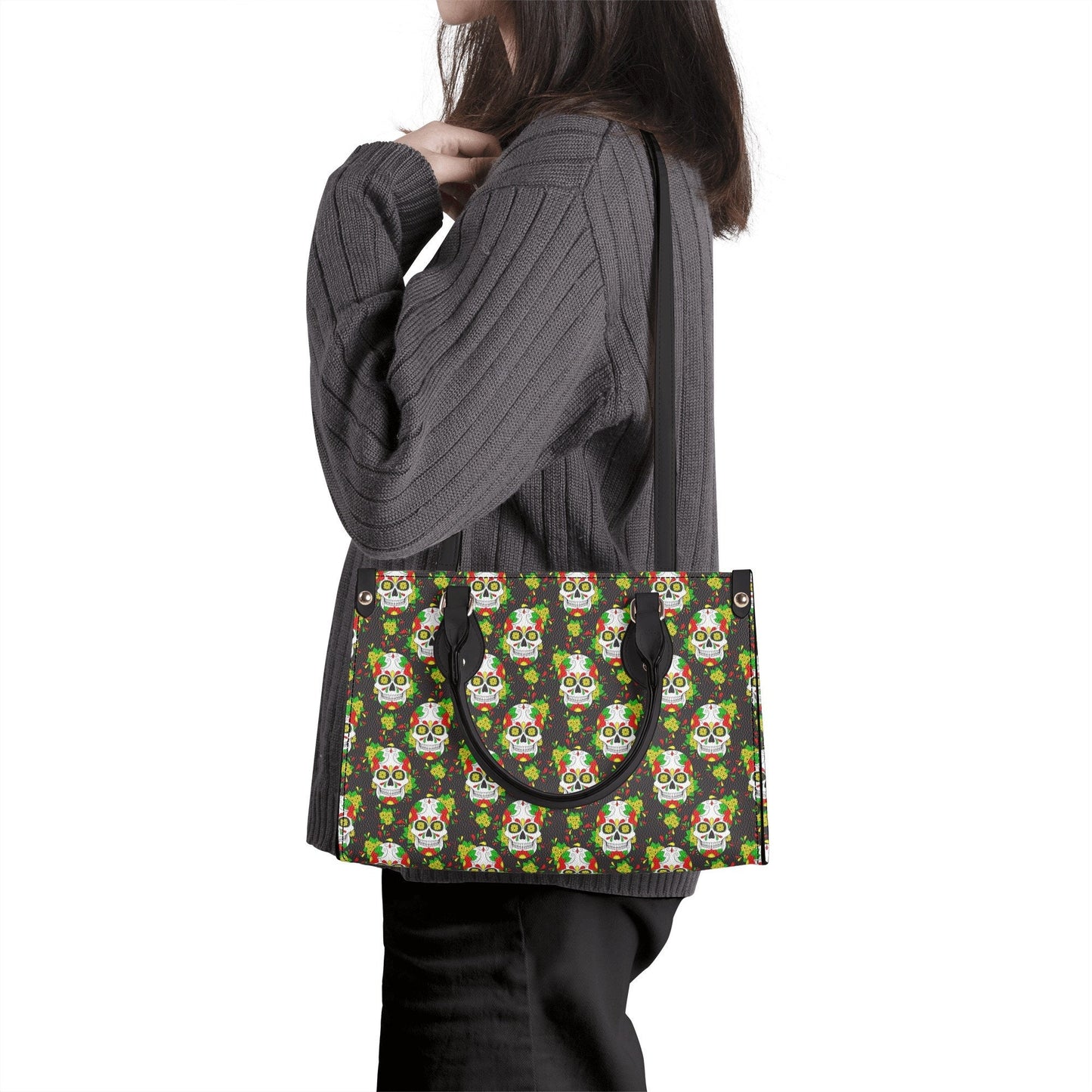 Sugar skull cosmetic bag, dia de los muertos skull travel bag, sugar skull travel bag, day of the dead women's purse, day of the dead handba